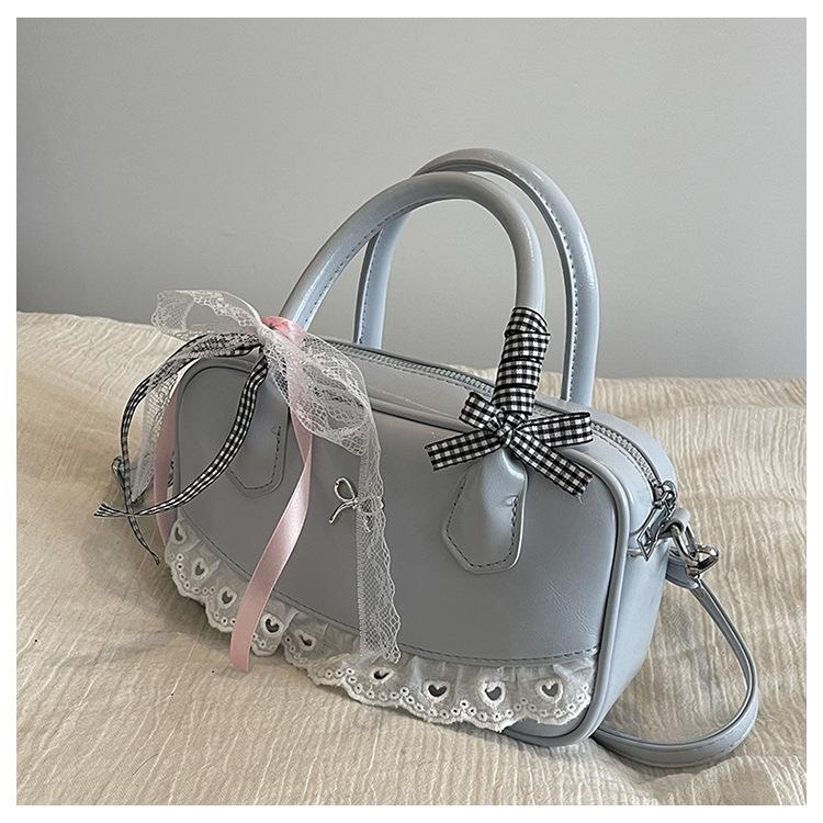 Simple Hand-carried Bowling Bag Women's 2025 New Fashion Shoulder Bag Casual Messenger Bag