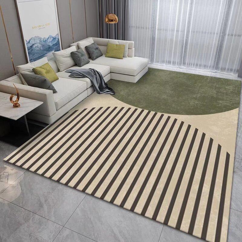 Japanese Minimalist Carpet For Living Room Green 200X300 Large Area Rugs Decor Bedroom Soft Elastic Outdoor Floor Mats Washable