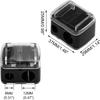 1 Pcs Eyeliner Sharpener, Dual Holes Eyeliner Sharpener, Compact Makeup Pencil Sharpeners, for Eyeliner Lip Liner Pencils
