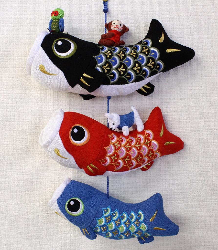 Doll Kodomoya Main Store Satsuki Doll Indoor Carp Streamer Side Decoration Hexagonal Case Decoration Momotaro Carp Streamer Width 36 X Depth 26 X