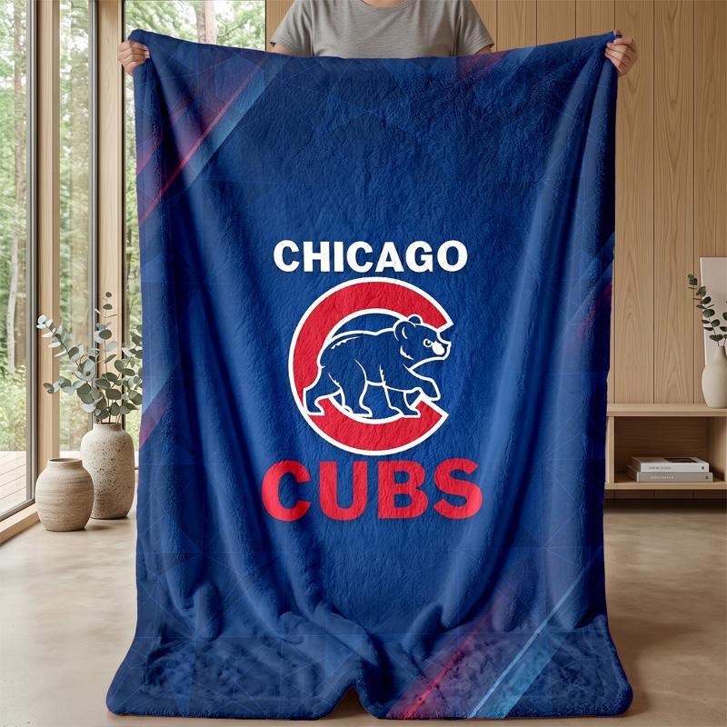 Chicago Cubs Flanell Fleece Decke Gemütlich Warm Überwurfdecke für Sofa Bett Reise Ganzjahresgebrauch