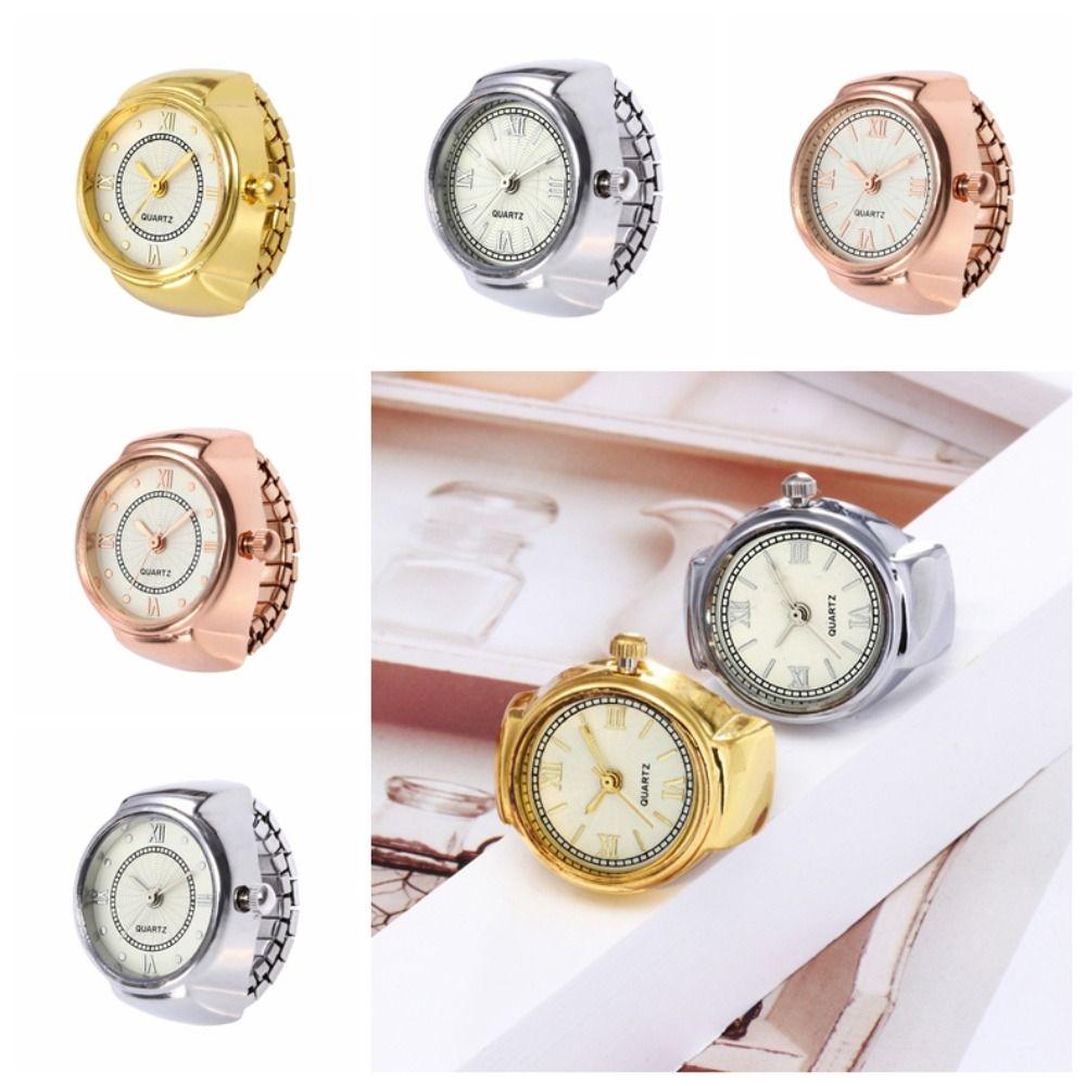 Vintage Ring Watches Mini Elastic Strap Ring Fashion Quartz Watch Rings Jewelry