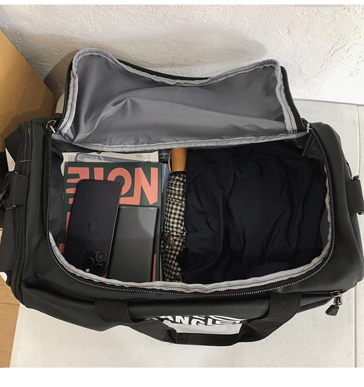 Fitness bag Large capacity Multifunctional independent shoe compartment Short trip Luggage bag Casual letter messenger travel bag