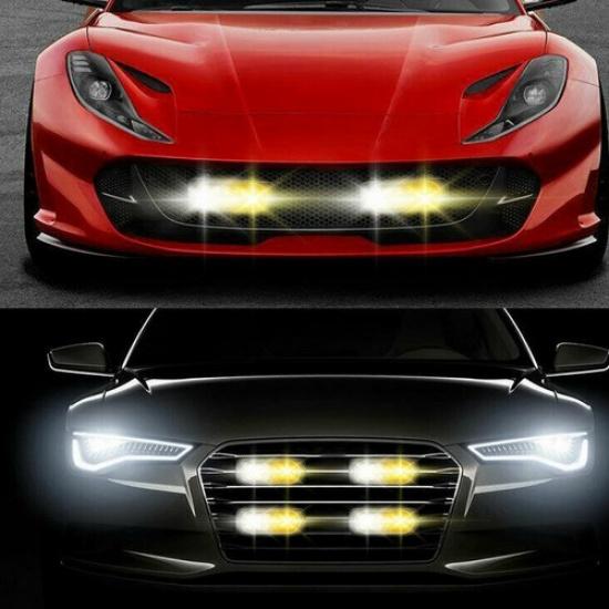 4X LED Strobe Bright Light Truck Car Beacon Foglights Hazard Flash Signal Lamps