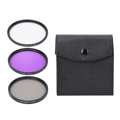 3 Pcs 67mm UV CPL FLD Camera Filters Kit for Canon  Nikon DSLR Cameras