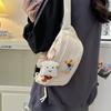 Corduroy Chest Bag Women's Cartoon Sports Waist Bag Crossbody Bag