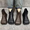 Podzim a zima 2025 nové retro bavlněné boty se čtvercovou špičkou módní a všestranné, transcendentní zahraniční styl na silné podrážce pohodlné ležérní wom