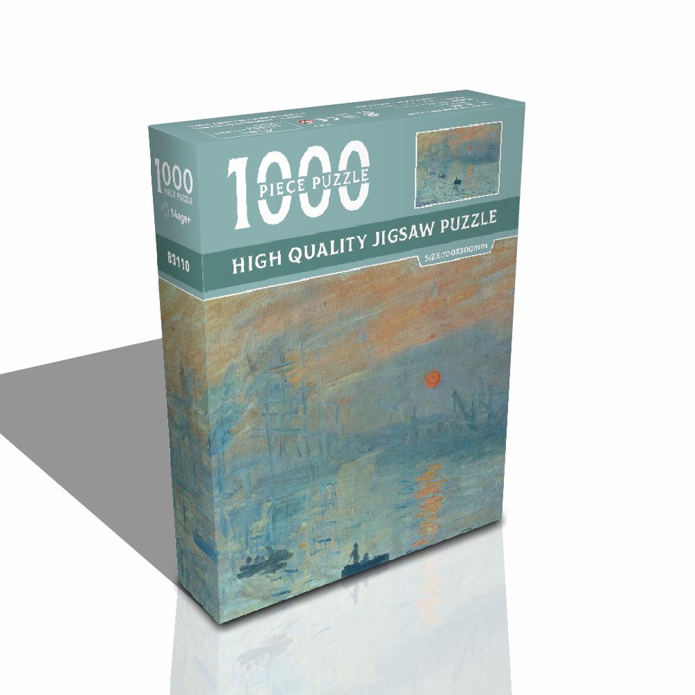 1,000-Piece High-Difficulty Jigsaw Puzzle for Adults - Stress Relief and Boredom Buster Featuring Famous Van Gogh Oil Paintings.