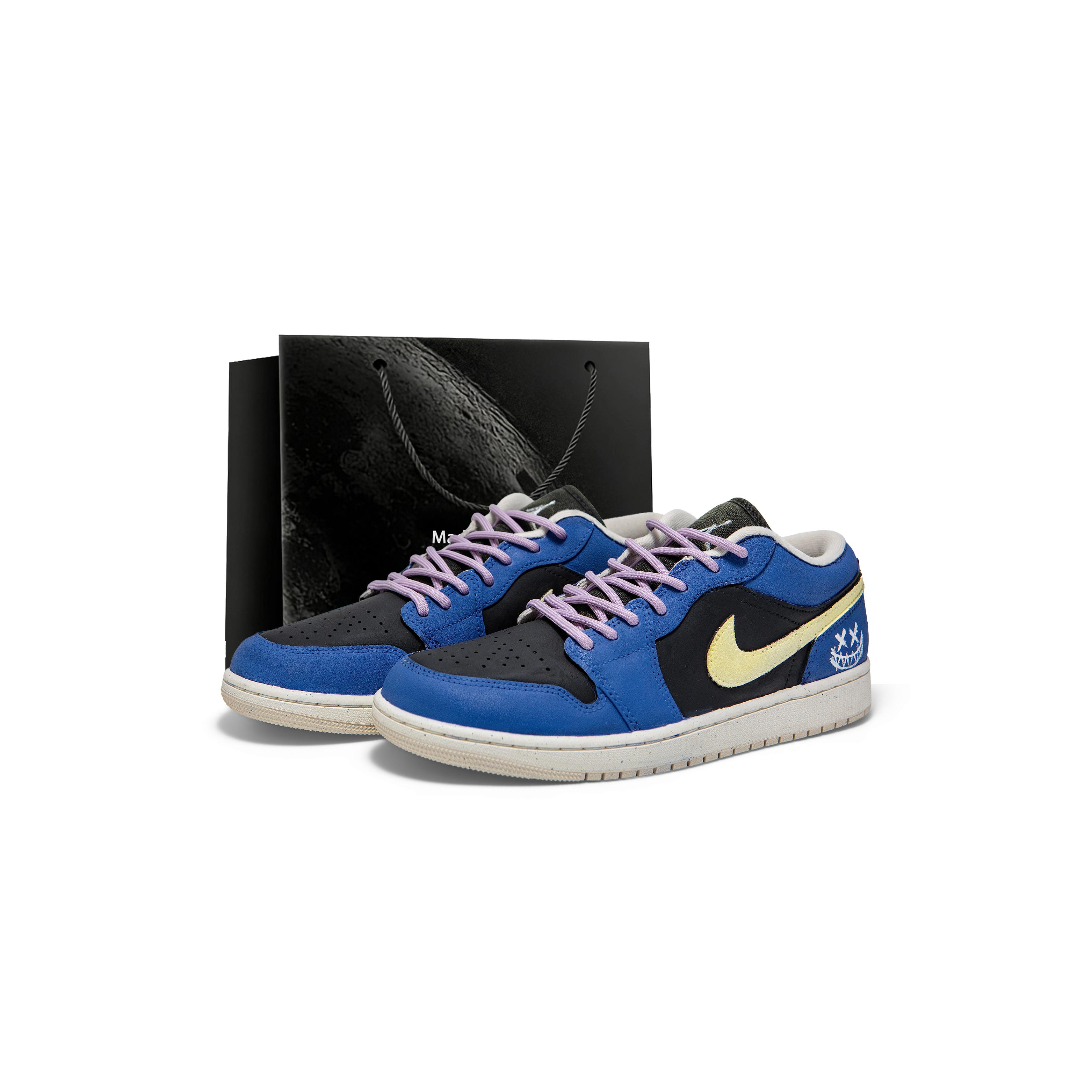 

Jordan Air Jordan 1 Leather Cushioning Abrasion Resistant Cushioning, Wear Resistant Low top Vintage Basketball Shoes HV4089-201(Team1326-SBOX) 44