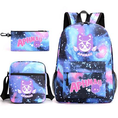 Game Merchandise Aphmau Student Bag Cartoon Backpack Pencil Case Shoulder Bag Three-Piece Set