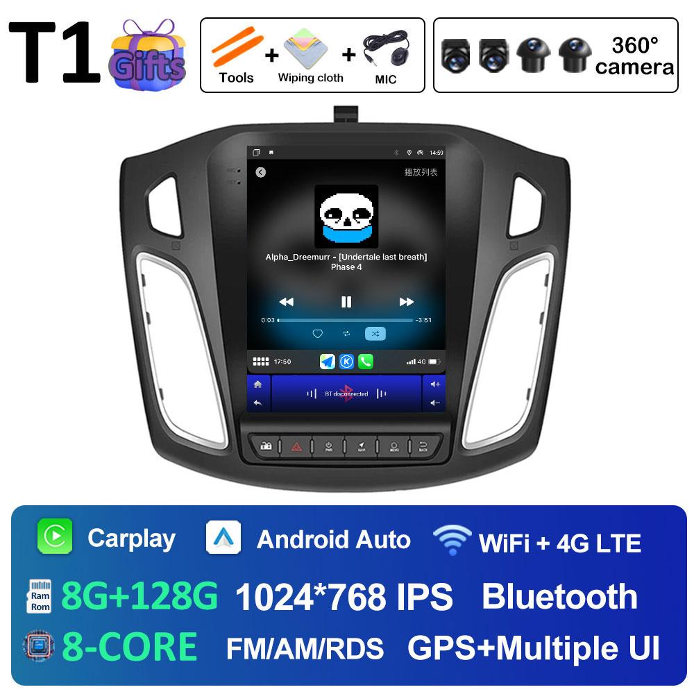 Android 14 Auto Radio Player  For Ford Focus 3 Mk 3 2011 2012 2013 2014 - 2019 DSP Stereo Cooling Fan 2.5D Touch Screen No 2 Din