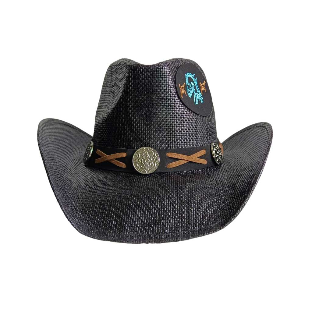 Western cowboy straw hat men and women retro wide-brimmed Cowboy Straw Hat Embroidered Wide Brim chapeau cowboy
