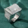 Shine CopperColor Inlaid White CZ Women's Ring Daily Wear Party Engagement Jewelry