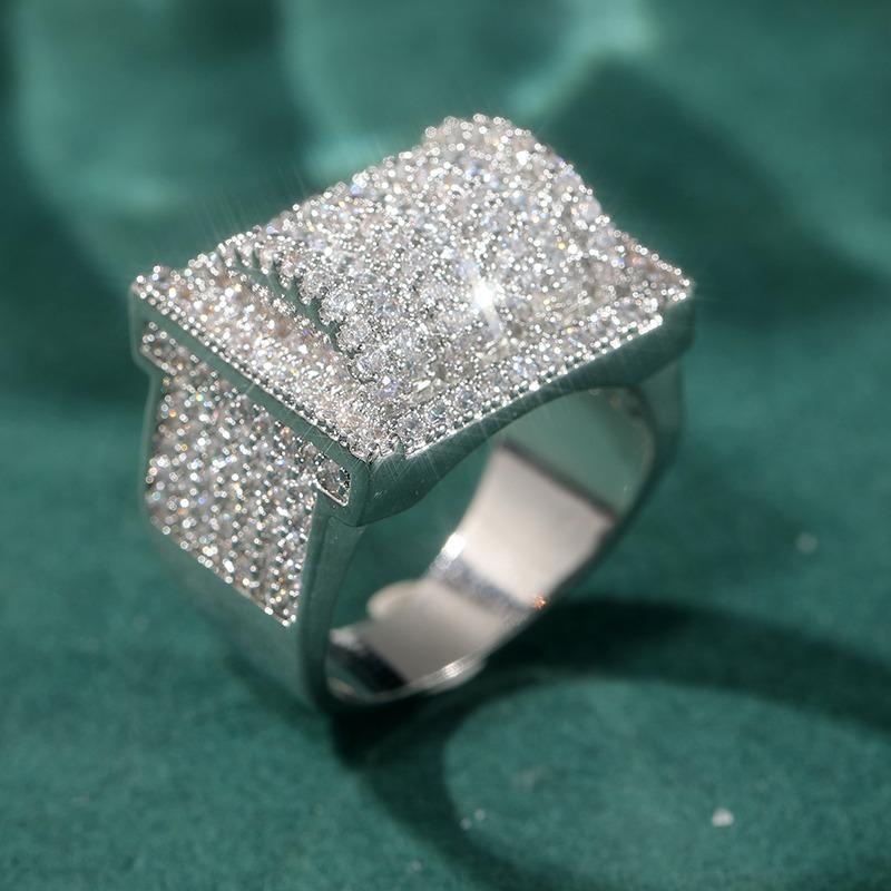 Shine CopperColor Inlaid White CZ Women's Ring Daily Wear Party Engagement Jewelry
