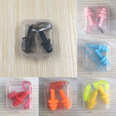 Colorful Soft Silicone Rope Noise Reduction Hearing Protection Swimming Ears Protector Ear Plugs
