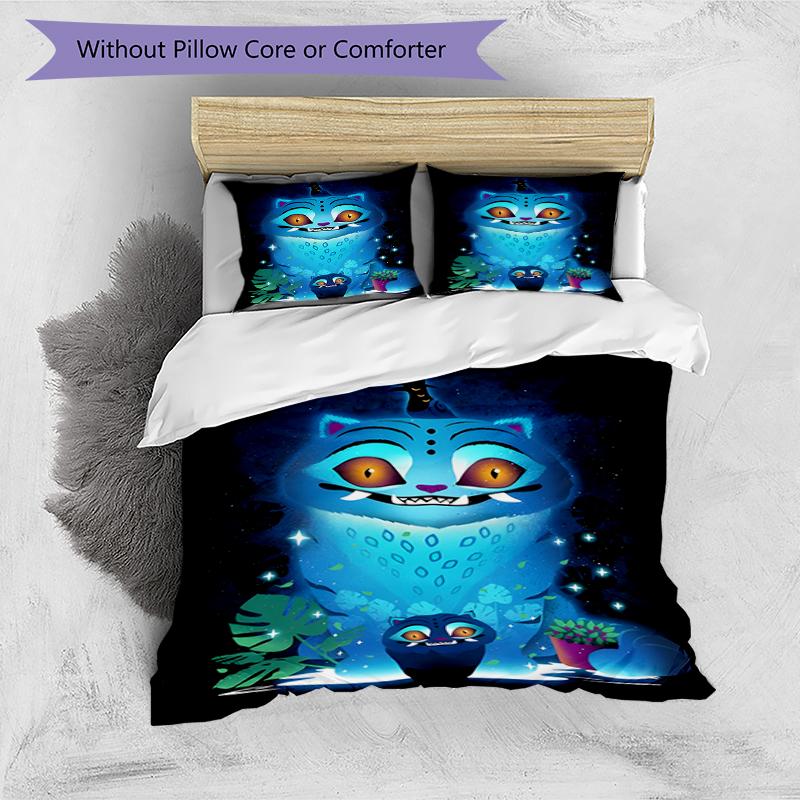 3pcs Kpop Demon Hunters Derpy Pattern Bedding Set Duvet Cover Set Includes Duvet Cover &pillowcases, Perfect All Season Bedroom Decoration & Gift