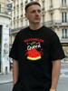 Watermelon Queen Graphic Cotton Men's T-Shirt, Suitable for Daily Casual Wear