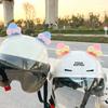 Electric Vehicle Stickers Motorcycle Helmet Decorative Stickers Cat Ear And Bear Ear Accessories Cute Accessories