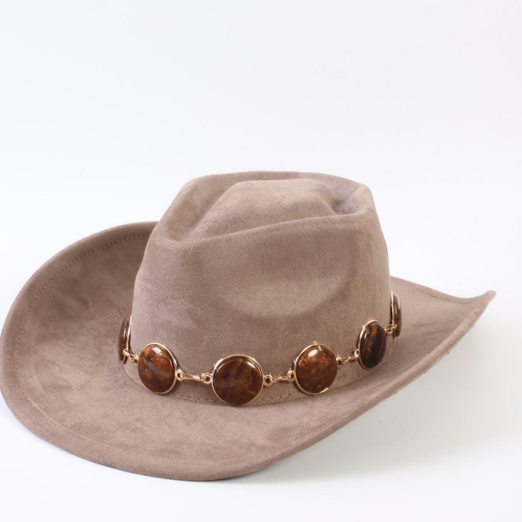 Popular European and American fashion suede western cowboy hat classic retro elegant cowboy hat top hat