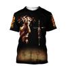 Cross Animal Print Men's Loose 3D Printed Casual Short Sleeved Shirt T-shirt