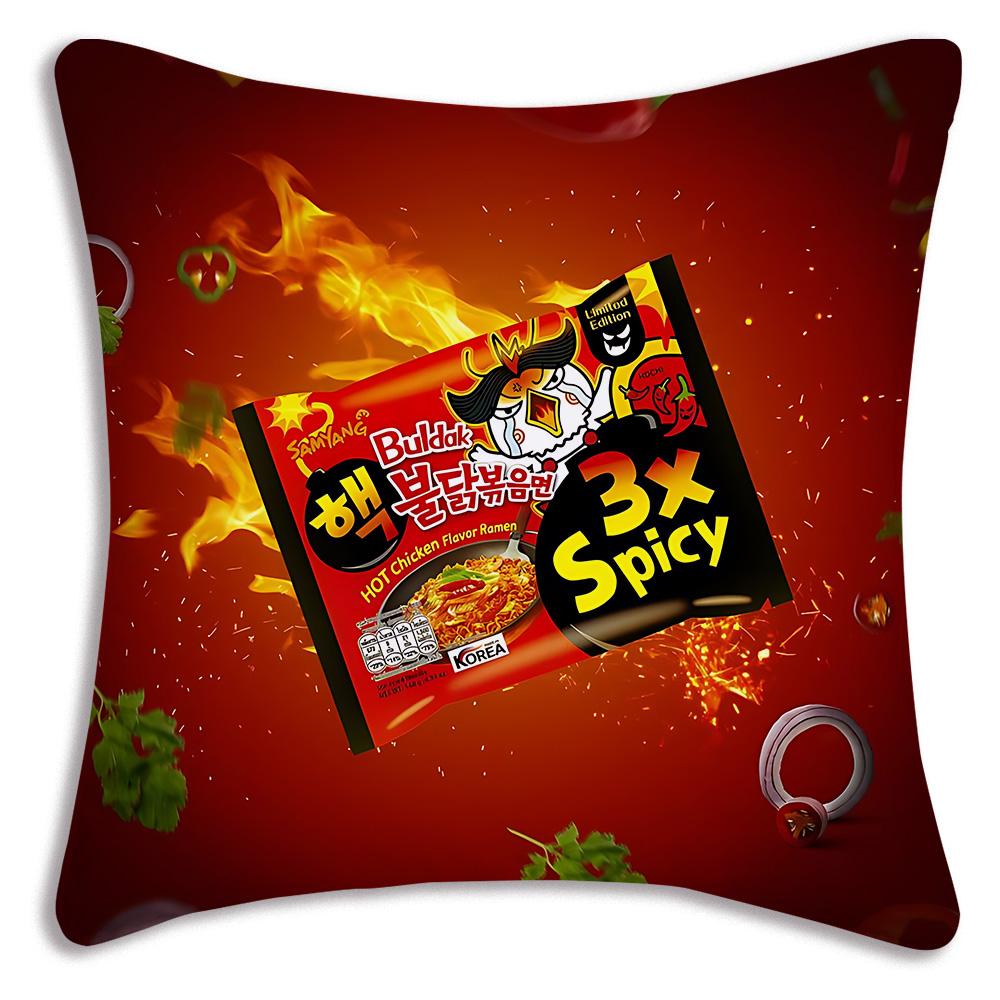 Kwaii Anime B-Buldaks Pillow Covers Cartoon Sofa Decorative Home Double-sided Printing Short Plush Cute Cushion Cover