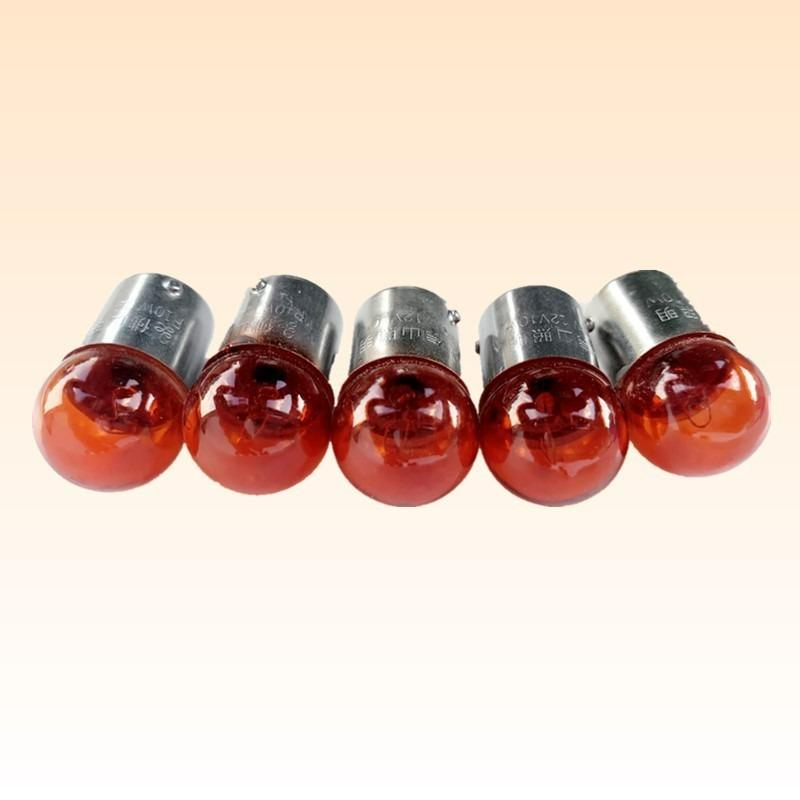 For Motor ATV Motorbike Scooter 10pcs Motorcycle Replace Lamp BA15S 12V 10W Turn Signals Light Bulb Orange