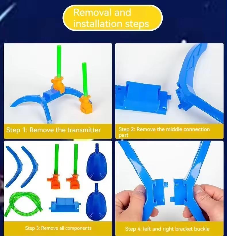 Fusée à Air pour Enfant Lanceur à Pompe à Pied Fusées Planantes Pressurisées à l'Air Jouets d'Extérieur Ensemble de Jeu pour Enfant Jeux de Saut Sportifs Jouet Pour Enfants