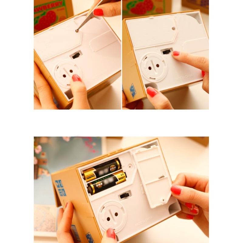 Itazura Stealing Money Meina Cat Coin Bank, Electric Money Box, Novel Gadgets & Toys