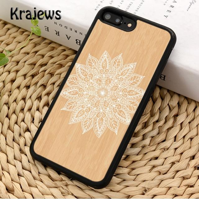 Mandala Wood Floral For iPhone 17 Air 16 Phone Case Cover 15 14 plus 12 13 pro max coque Shell Fundas