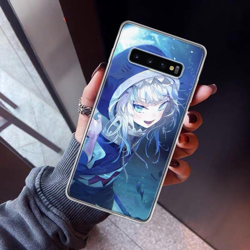 Japan Anime Hololive Gawr Gura Phone Case For Samsung Galaxy S26 S25 Edge S24 S23 Ultra S22 Plus S21 S20 FE Soft TPU Back Cover
