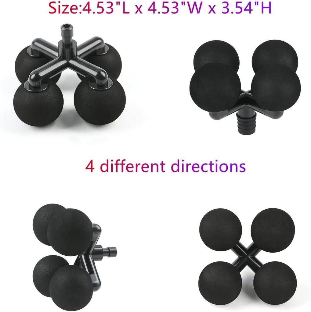 Fascia Gun Massage Gun Head 4-ball Integrated Deep Impact Massage Suitable for 12-16-18mm Silicone Material Suitable for Body