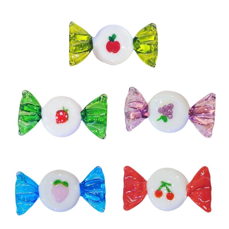 Glass Sweets Ornament Glass Colorful Candy Figurines Tabletop Decors Collectibles Sculpture for Home Wedding Festival