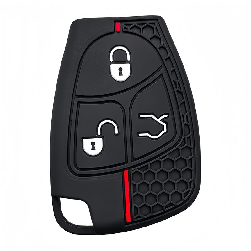 Silicone Cover For Mercedes Benz B C E Ml S Clk Cl 3 Buttons Rubber Skin Remote Key Fob Case