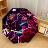 Stampa Miraculous Ladybug 8?Ombrello Pieghevole Automatico con Stecche Resistente al Vento Leggero per Viaggi all'Aperto