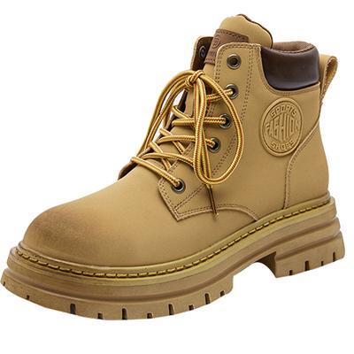 Retro Fashion Platform Boots Women 'S Martin Boots  New Winter Waterproof Genuine Leather Ankle Boots For Women Casual Shoes