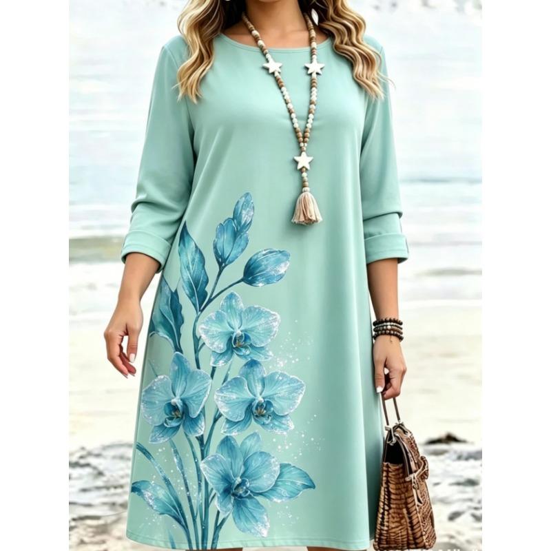Autumn and winter women's long-sleeved casual dress