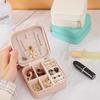 Mini Jewelry Travel Case Small Portable Organizer Portable Display Storage Box For Rings Earrings Necklaces Gifts Travel Jewelry