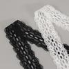 2.9CM Wide Fancy Lace Flat Shoelace For Sneakers Sweet Shoe Laces For Women Casual Shoestring Black White Shoe Accessorices