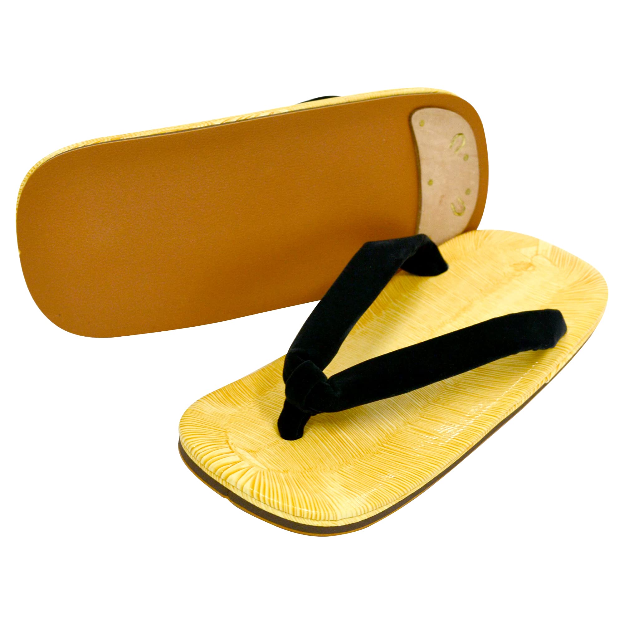 

Айай Японские Гэта Сандалии с Легкой Подошвой, Большие, Черные Ремни и Ткань Татами. Стильный и крутой для фестивалей и мероприятий (Черный, Большой).