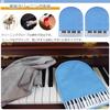 Set of 2 Piano Gloves with Key Cleaner, Perfect for Cleaning Pianos, Double-Sided Velvet for Soft and Comfortable Cleaning, Dust Removal, Reusable, Co