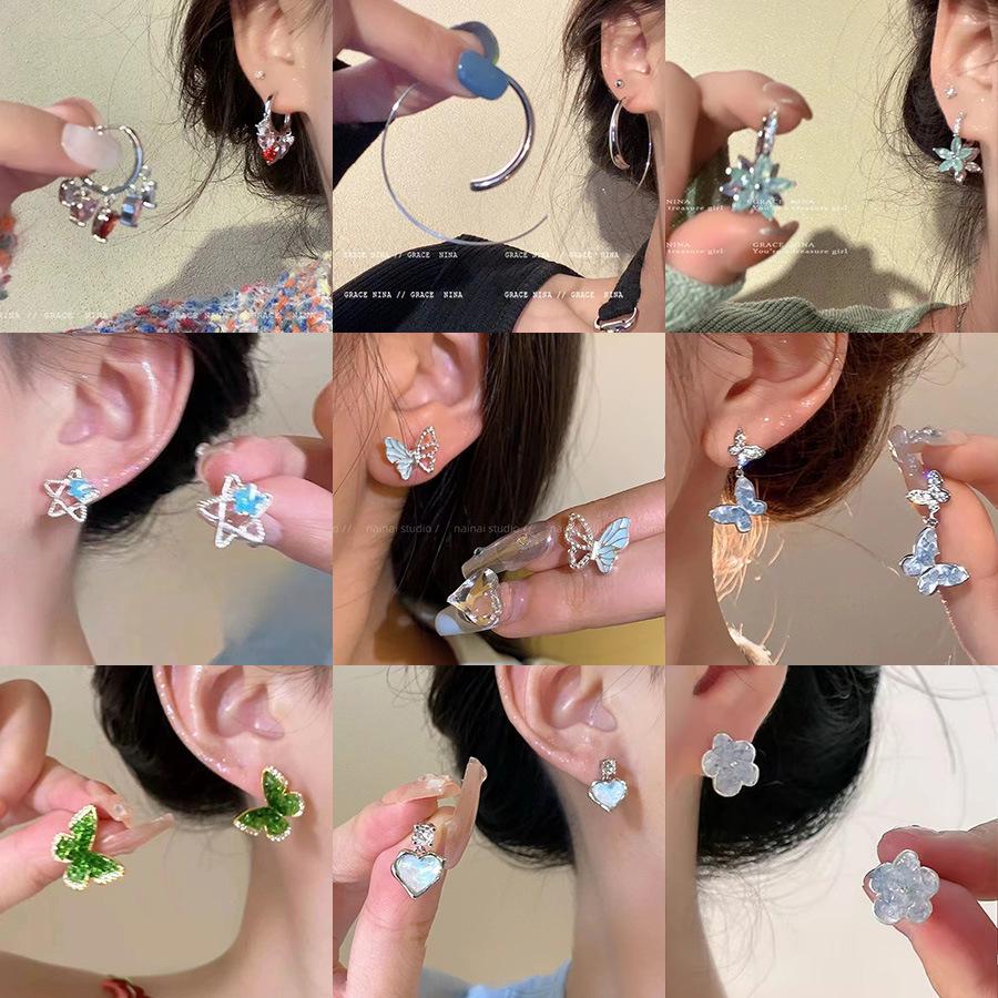 Elegant Bow-Knot Tassel Alloy Earrings for Women's 2025 Spring/Summer