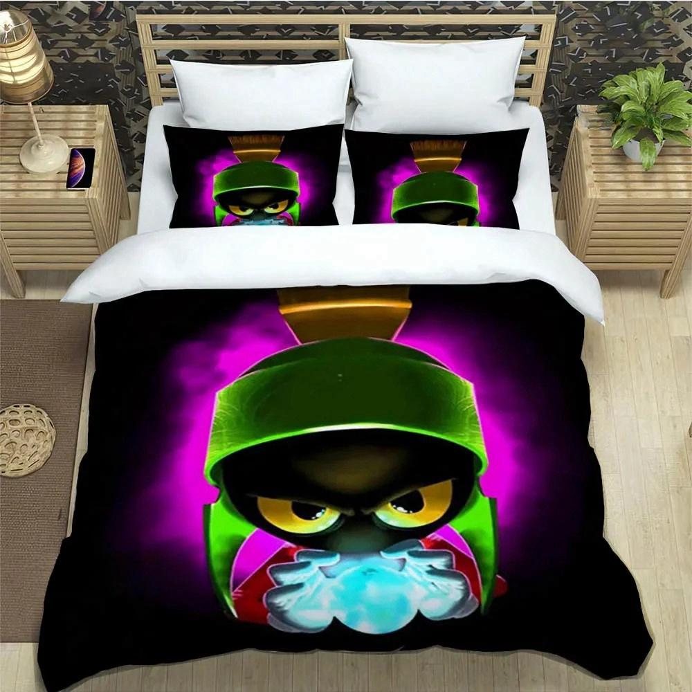 Marvin The Martian Cartoon Bedding Sets Exquisite Bed Supplies Set Duvet Cover Comforter Set Bedding Set Luxury Birthday Gifts