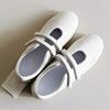 French Round Head Shallow Mouth Versatile Mary Jane Shoes Casual Sports Shoes 2025 New Velcro Ballet Shoes