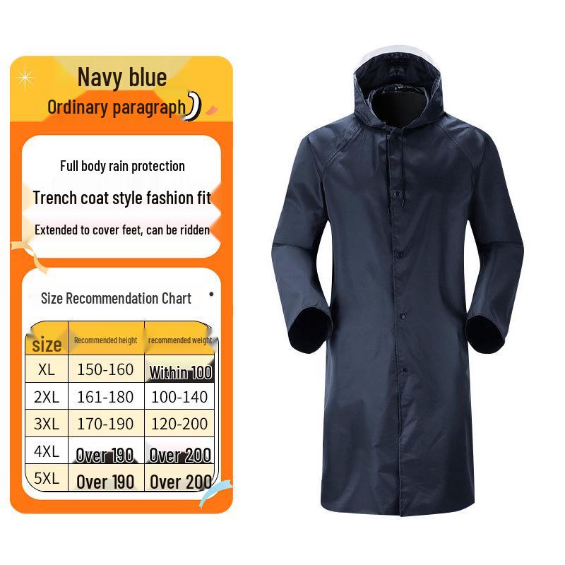 

Мужской плащ-дождевик Оксфорд средней длины с капюшоном и козырьком - Сверхпрочный и водонепроницаемый