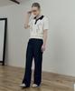 JUCYJUDY Linen Embroidered Collared Knit J1Kt322C