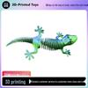 3D Printed Articulated Spring Lizard Model Toy