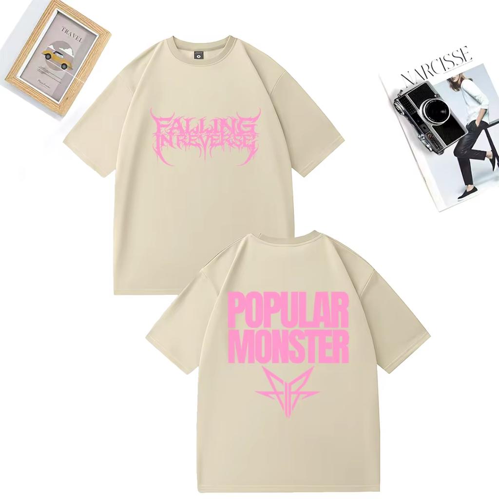 Rock Band Falling in Reverse Album Grafik T-Shirt Herren Damen Lässig Hip Hop Streetwear Übergroß Kurzarm Baumwolle Unisex Tee