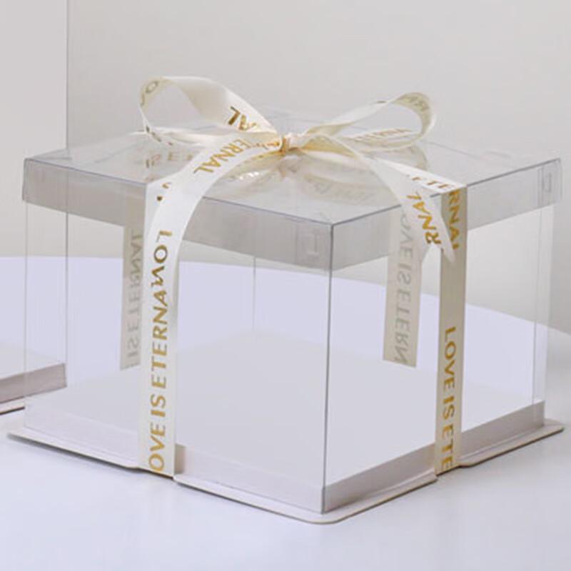 4-inch Transparent Single-Layer Cake Box (5-Pack)