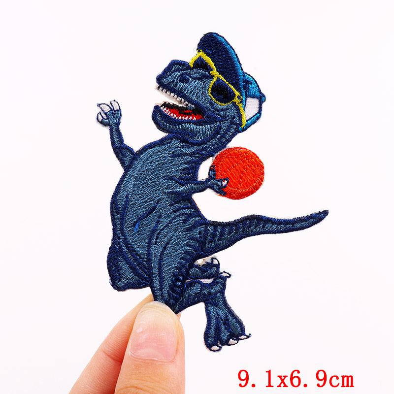 Patch Lapin Dinosaure DIY Patchs Animaux Drôles Brodés Pour Vestes Couture Applique Patch Dessin Animé Patchs Thermocollants Pour Vêtements