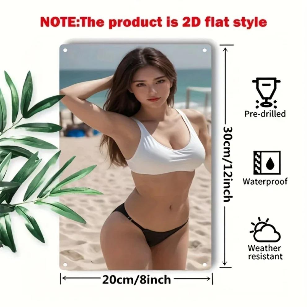 EternalMetal Minimalist Beach Wall Art Decor for Home Cafe Bar Christmas Gift